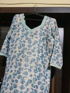 Blue Printed Kurta Salwar Set