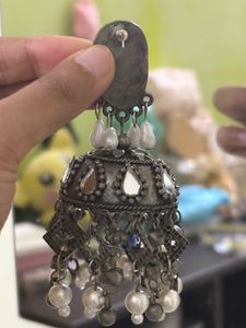 Oxidized Silver Earrings