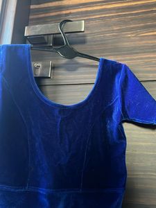 Blue Velvet Blouse