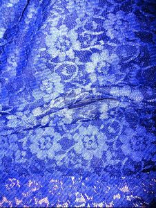 Elegant Blue Lace Midi Dress