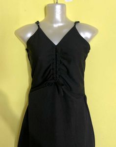 Elegant Black Midi Dress