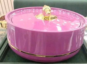 Vintage Purple &amp; Gold Vanity Box