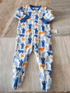 uniqlo Cute Bear Print Footed Pajamas