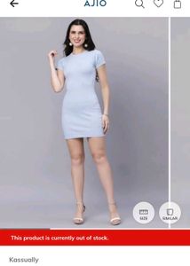 Cute Blue Bodycon Mini Dress