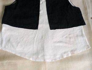 Off White With Black Stylish Top