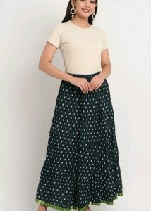 Polka Dot Long Skirt