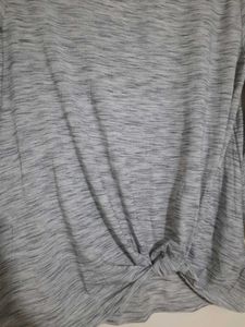 Gray Twist Front Top