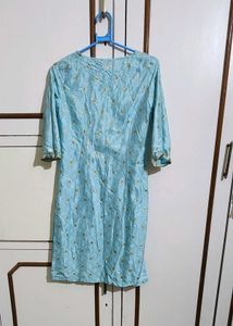 W Festive Delight Sky Blue Shimmer Suit