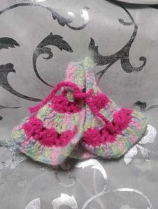 Laddu Gopal ji Knitted Dress ( Frock cum shawl)