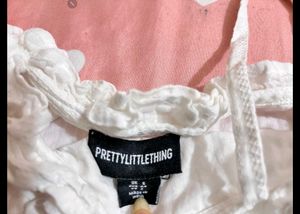 White Ruffle Trim Slip Sundress