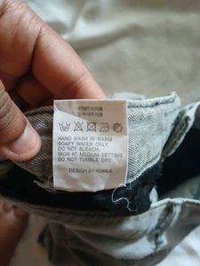 Acid Wash Denim Bermuda Shorts