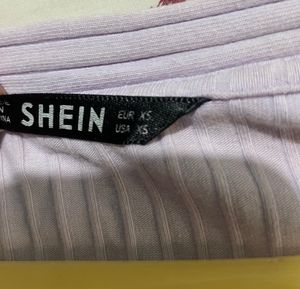 SHEIN Lavender Cropped Top