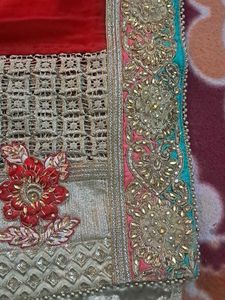 Pore Chiffon  Saree With  Blouse