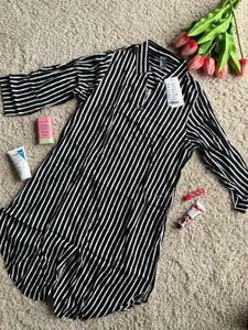 Striped Shirt Dress