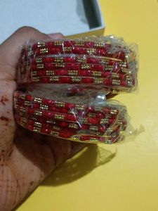 Red &amp; Gold Bangles