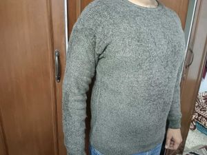 Stylish Grey Knit Sweater