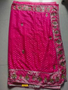 Magenta Heavy Stone Work Saree
