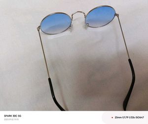 Blue Lens Oval Sunglasses