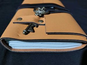 Leather Journal with Key Charm