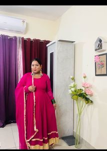 Hot Pink Anarkali Suit By Onewe