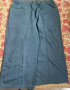 Women Culottes Mid Blue