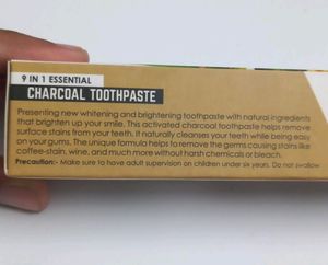 Combo Of Charcoal Toothpaste &amp; Bamboo Toothbrush