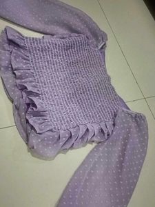 Lavender Crop Top For Women