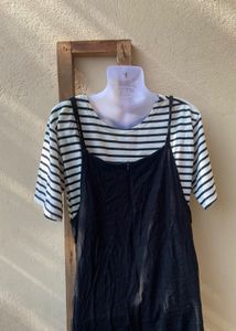combo Striped Bow Top and jumper