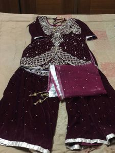Elegant Burgundy Indian Outfit