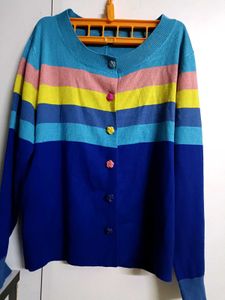 Viral Korean Sweater With Rose Buttons