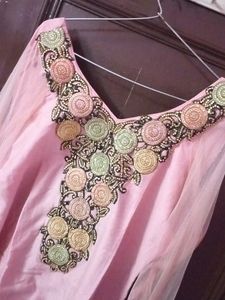 Baby Pink party Wear Kurta