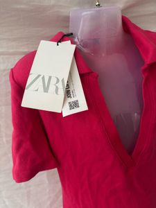 Zara Hot Pink Bodycon Dress - S (new)