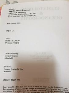 Climatology And Oceanography DS Lal