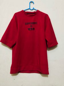 SUPERDRY  Oversized Red T-Shirt (Men's)