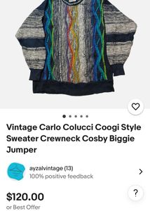 Knit Sweater Coogi Style
