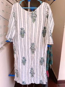Striped Floral Print Tunic