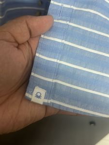 UCB KIDS WHITE STRIPED FORMAL SHIRT-size XL