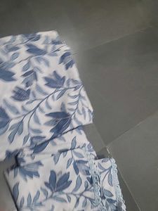 Blue Floral Sleeveless Dress