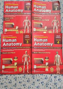 BDC/BD CHAURASIA BOOKS 9TH EDITION VOLUME 1,2,3,4