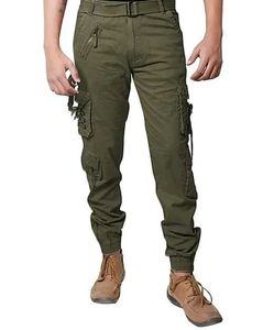 Olive Green Cargo Joggers, 30 Size