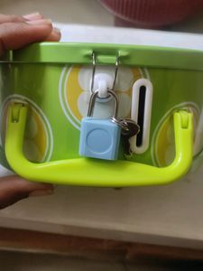 Lime metal Money Bank
