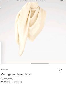 Louis Vuitton monogram shine Shawl/scarf