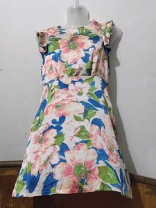 Tropical Print Mini Dress