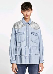 Zara Lightwashed Denim Shirt Aka Jacket