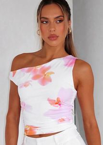 Floral Print Satin Tank Top