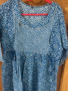 Blue Printed Kurti