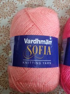 3 Shades Of Pink Knitting Yarn