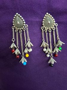 Silver Oxidised Beautiful Trendy Group of Jhumki