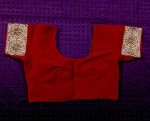 ♥️ With Gold Design Beautiful Blouse