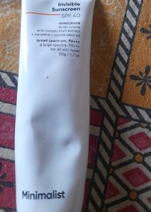Minimalist Invisible Sunscreen SPF 40 - 1.7oz